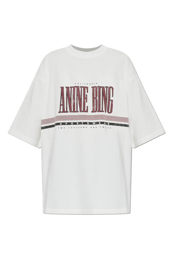 Anine Bing Nell Off-White Oversized T-Shirt by Anine Bing